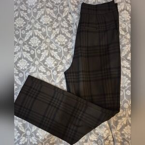 Men's Black Plaid Pants